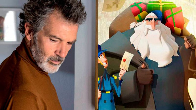 Combinación de imágenes de la película 'Dolor y Gloria' de Almodóvar y 'Klaus' de Sergio Pablos Combinación de imágenes de la película 'Dolor y Gloria' de Almodóvar y 'Klaus' de Sergio Pablos