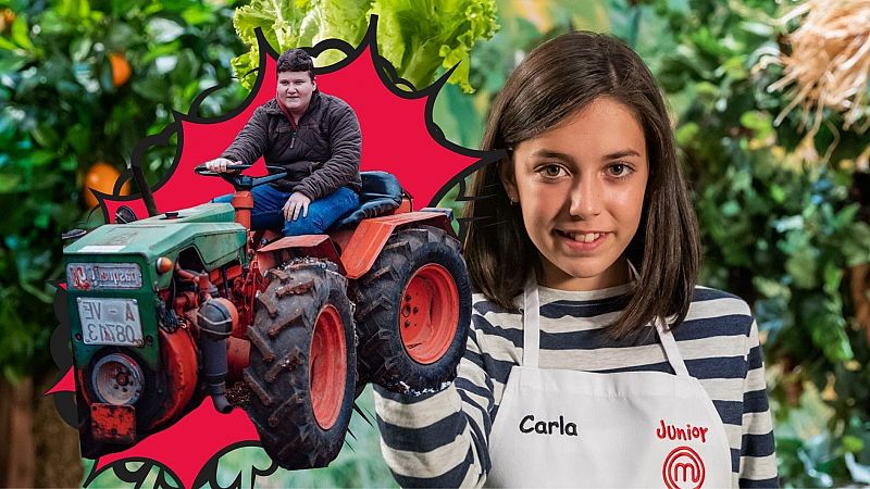 Carla, de MasterChef Junior, le 'roba' el tractor a Miquel Montoro