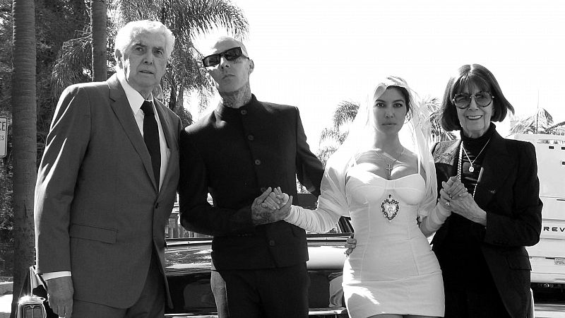Foto de la boda de Kourtney Kardashian y Travis Barker