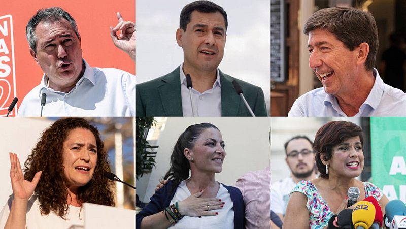 Los candidatos a las elecciones andaluzas del 19J