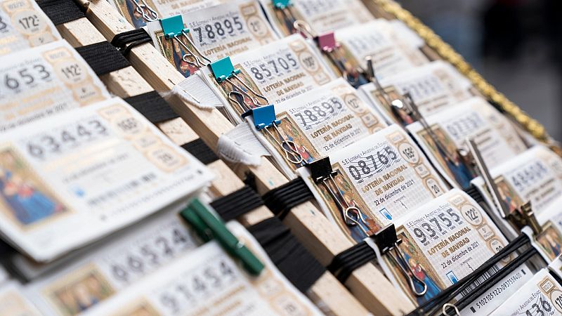 Décimos de la Lotería de Navidad en una imagen de archivo de 2021 Décimos de la Lotería de Navidad en una imagen de archivo de 2021