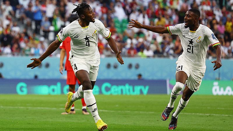 Corea del Sur - Ghana, Mundial Qatar: Salisu celebra el primer gol de los africanos