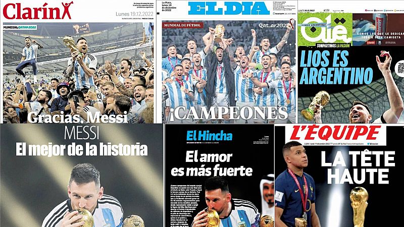 La prensa mundial ensalza a Messi y a Argentina tras ganar el Mundial