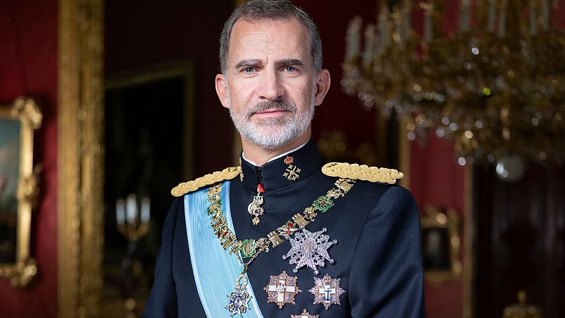 Felipe VI, en una imagen oficial con traje de gala