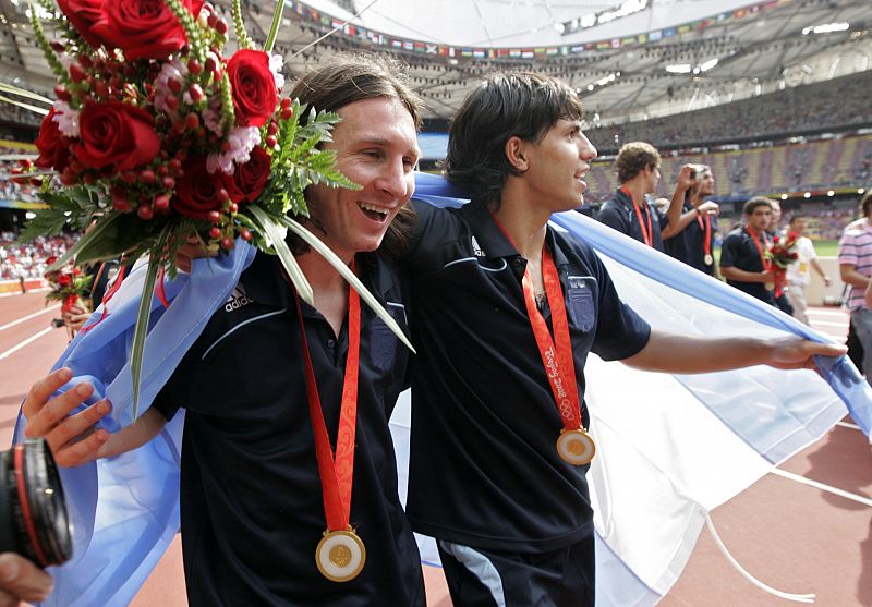En 2008, Messi y Agüero lideraron a Argentina en las Olimpiadas en las que se colgaron el oro