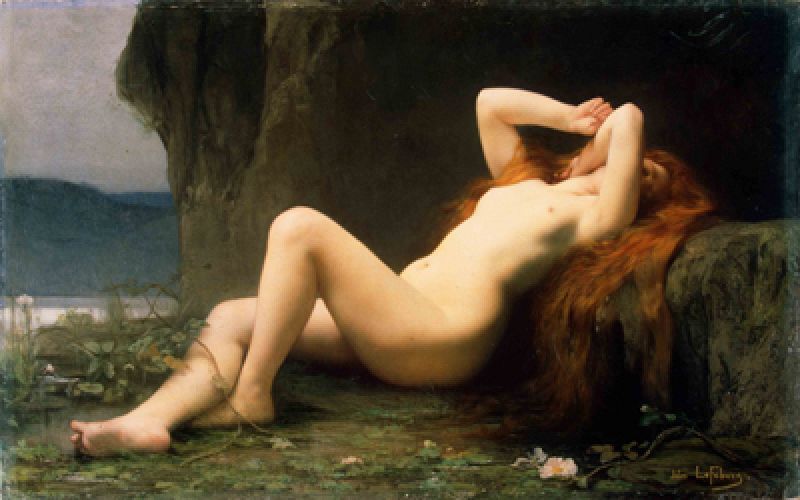 Jules- Joseph Lefebvre. "María Magdalena en una gruta", 1876