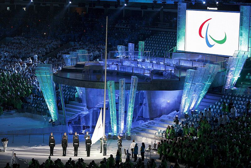 Momento de la ceremonia de inauguración de los Juegos Paralímpicos de Vancouver 2010