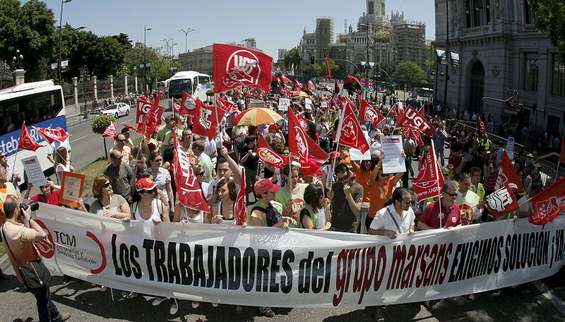 MANIFESTACIÓN DE LOS TRABAJADORES DE MARSANS EN MADRID