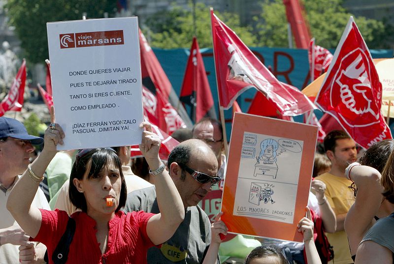 MANIFESTACIÓN DE LOS TRABAJADORES DE MARSANS EN MADRID