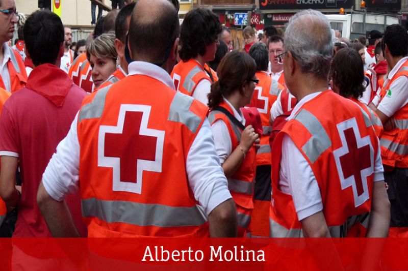 El equipo de la Cruz Roja