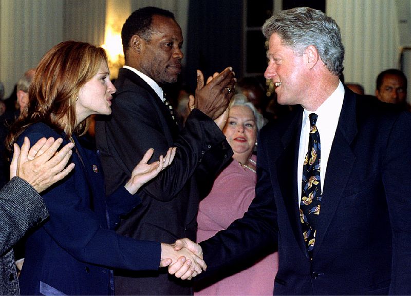 Bill Clinton y Julia Roberts