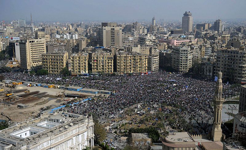 La 'Marcha del Millón' contra Mubarak en Egipto