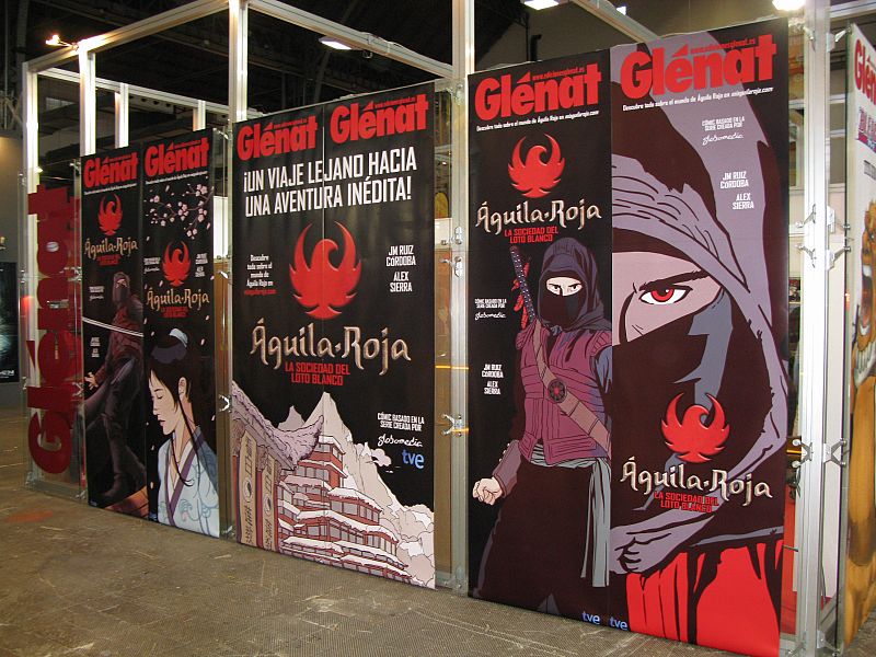 El stand de Glénat estaba dedicado a 'Aguila Roja'