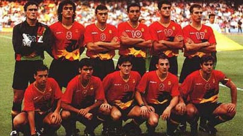 Pep Guardiola en los Juegos de Barcelona'92