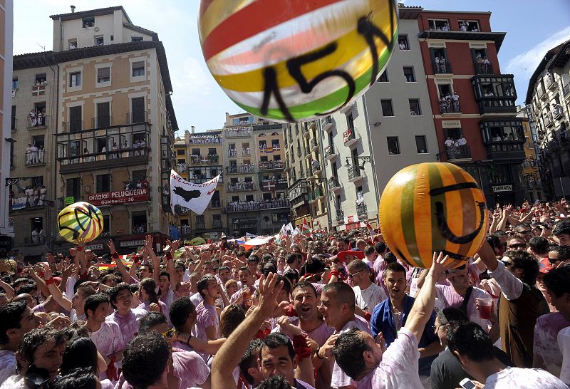 Globos y pelotas hinchables han sido otros de los protagonistas de este día