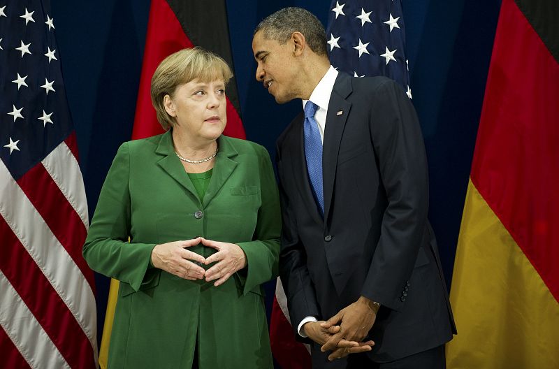 Angela Merkel y Barack Obama en la cumbre del G-20