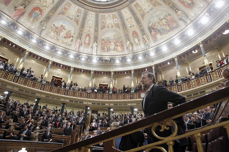 Mariano Rajoy entra al Congreso en la antesala de su investidura como presidente del Gobierno