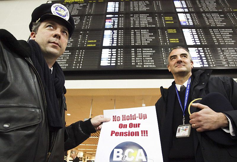 Un par de pilotos secundan la huelga en el aeropuerto de Bruselas