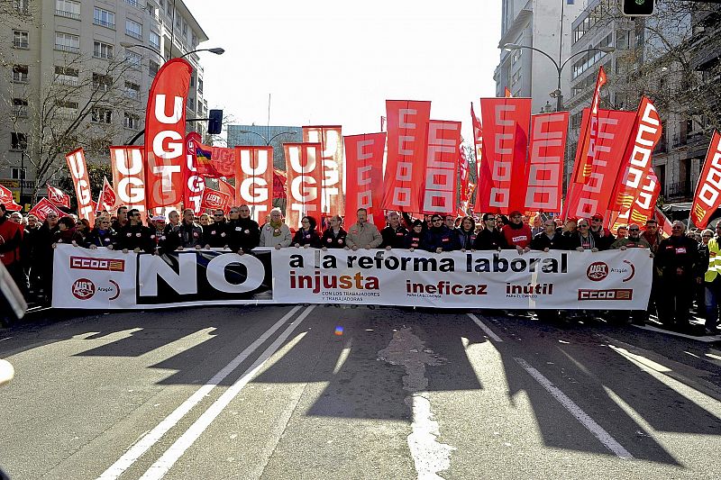 MANIFESTACION DE ZARAGOZA CONTRA LA REFORMA LABORAL