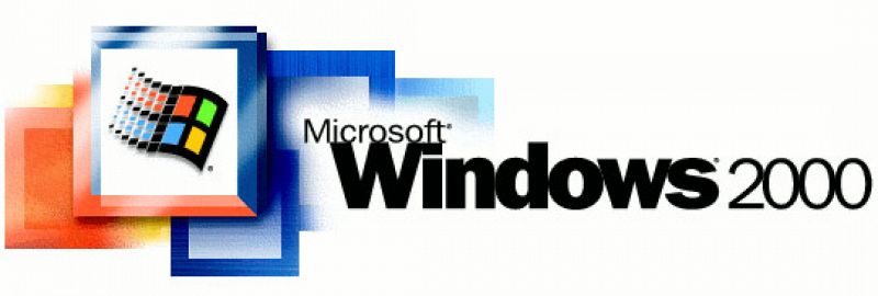 Windows 2000 presentó un logo cargado visualmente, completamente difente a los diseños previos y que no tuvo nada que ver con los logotipos posteriores