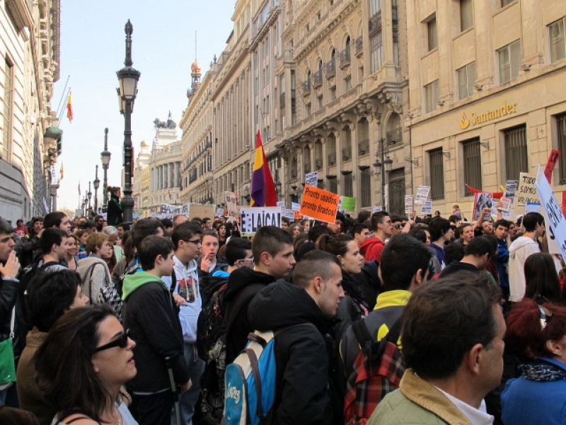 Protesta contra los recortes en educación