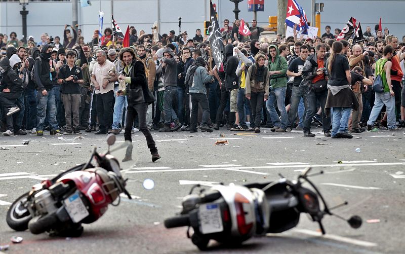 Disturbios en Barcelona durante el 29M