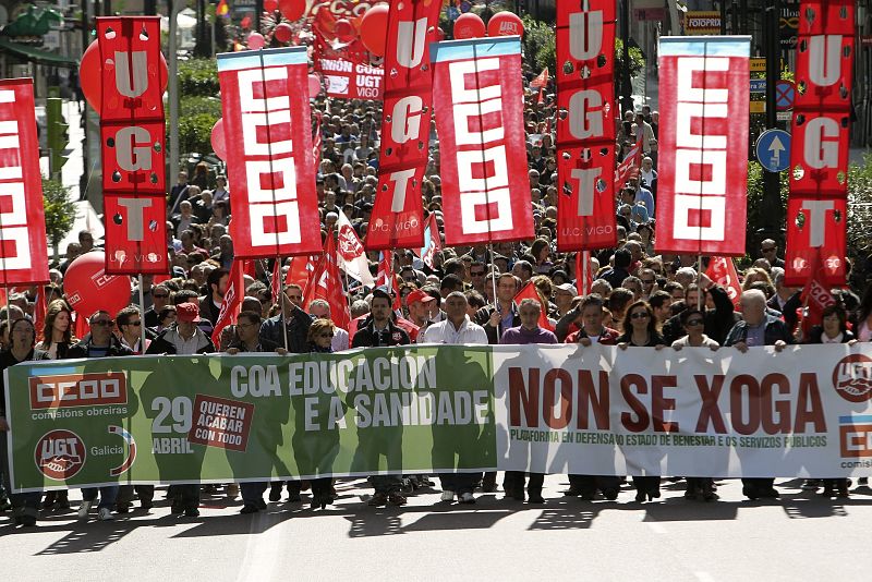 PROTESTA CONTRA LOS RECORTES DEL GOBIERNO