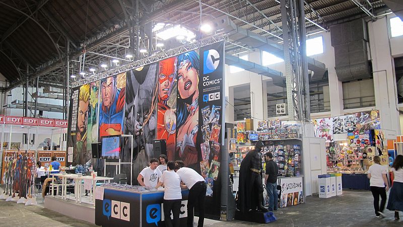 Stand de ECC Comics, los editores de los personajes de DC (Superman, Batman...)