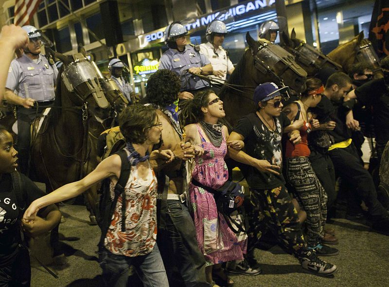 Protestas contra la OTAN en Chicago