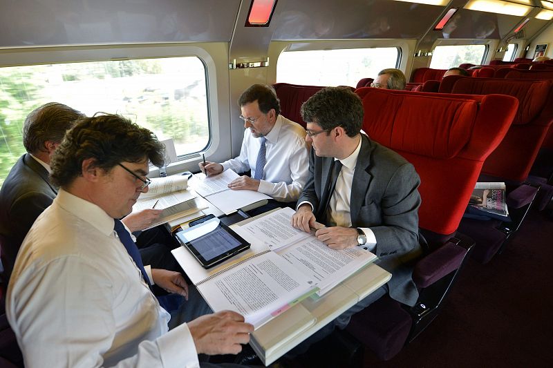 Rajoy se ha desplazado en tren desde París a Bruselas