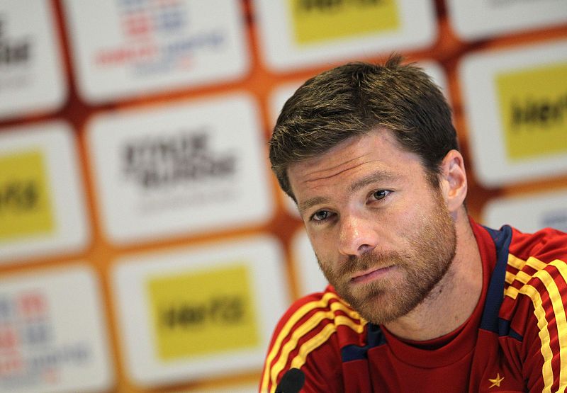 Xabi Alonso, en una imagen con la selección española.