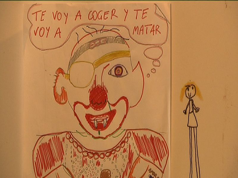 Dibujo realizado por niño expuesto a la violencia de género sufrida por su madre 7