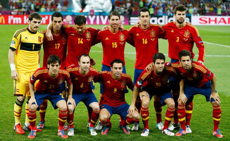 El equipo titular de España