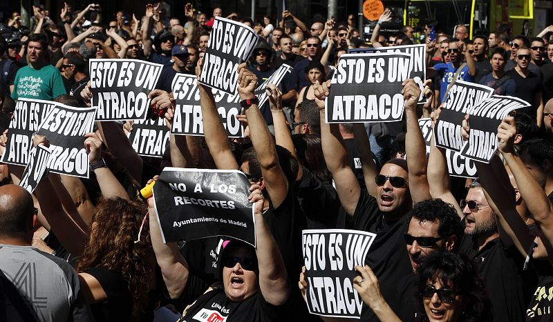 Manifestaciones de los funcionarios en Madrid