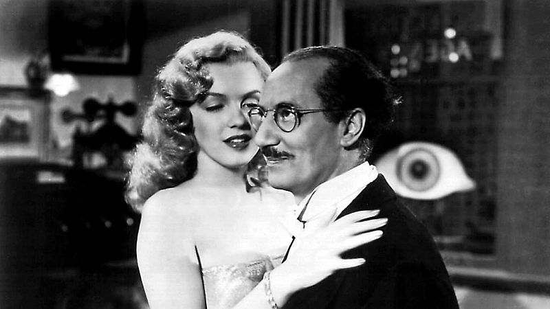 Marilyn Monroe y Groucho Marx en 'Amor en conserva'