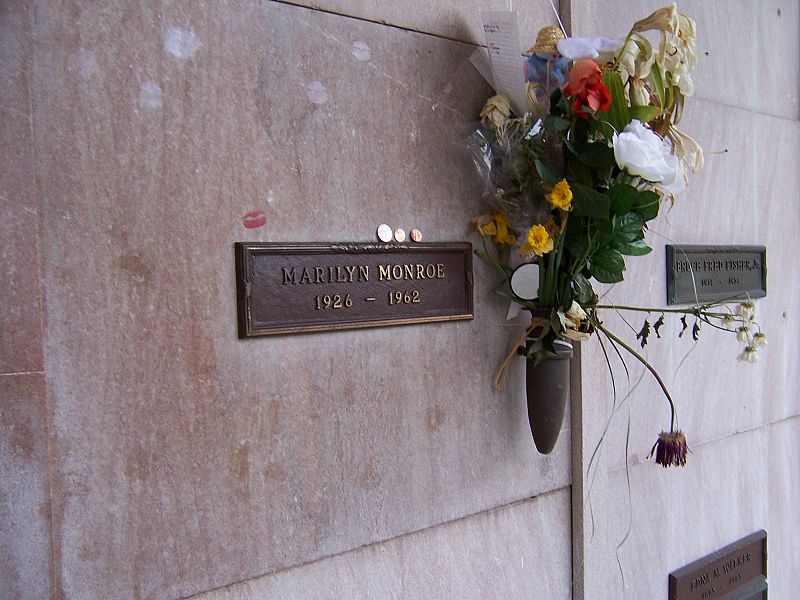 La tumba de Marilyn Monroe.