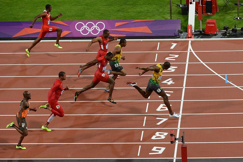Usain Bolt ha entrado por delante de su compatriota Yohan Blake y del estadounidense Justin Gatlin.