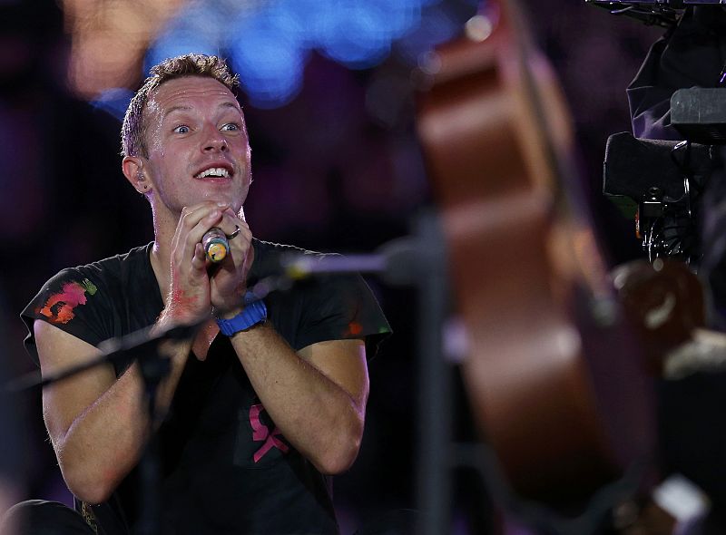 Chris Martin, durante su actuación en la ceremonia de clausura de los Juegos Paralímpicos.