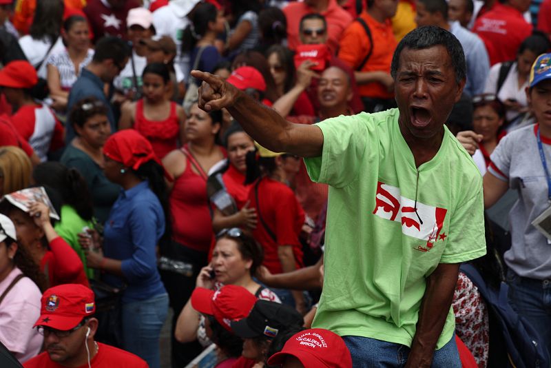 Manifestación de apoyo a Nicolás Maduro