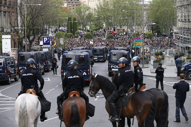 El Ministerio del Interior han desplegado a 1.400 antidisturbios, más que en otras protestas