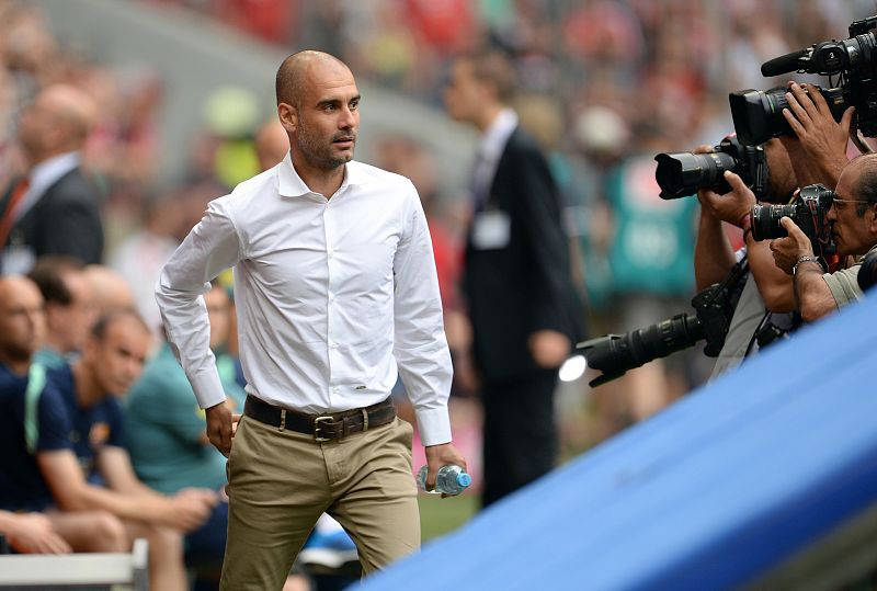 Pep Guardiola, objetivo de todos los focos en su primer partido contra el Barça como entrenador del Bayern.