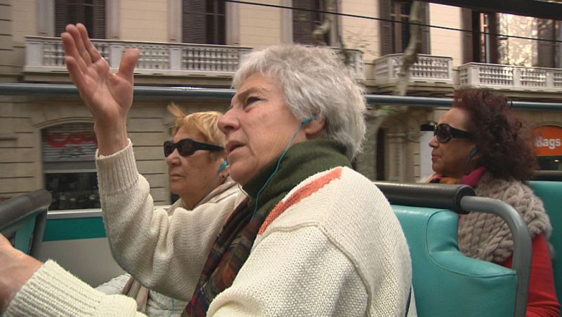 La banda hace turisme en Barcelona