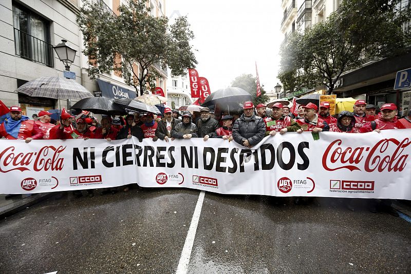 MÉNDEZ Y TOXO A UNA MANIFESTACIÓN DE LOS TRABAJADORES DE COCA-COLA