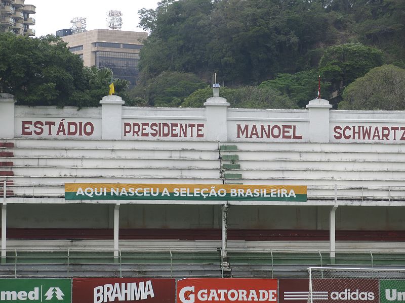 El Fluminense no olvida que en su campo inició su historia la selección brasileña. Aquí jugó su primer partido en 1919.