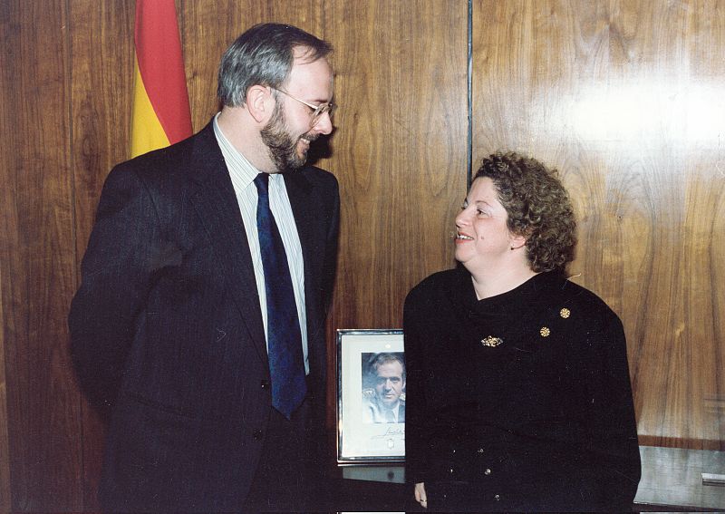 María Antonio Iglesias con Ramón Colom en 1995