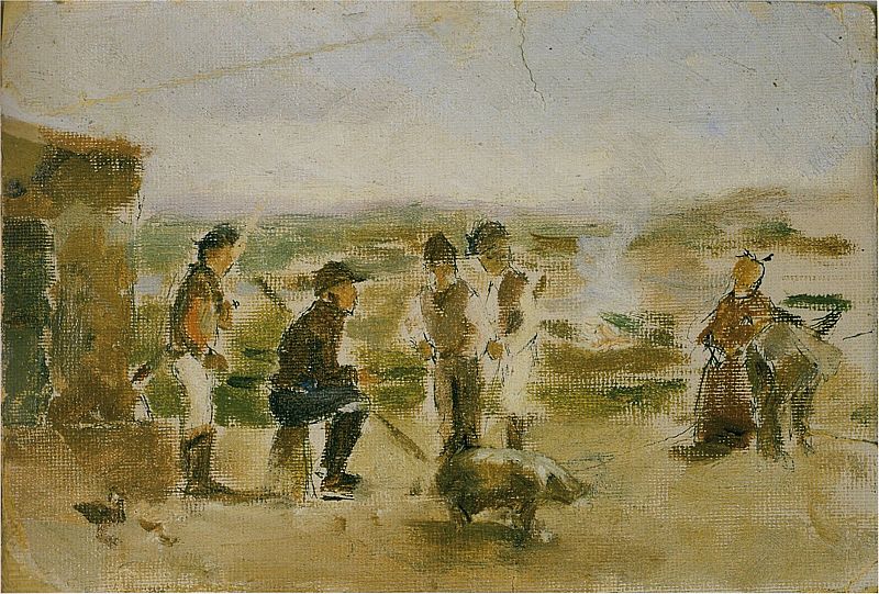 Pablo  Picasso, "Aldeanos  gallegos" (A  Coruña, 1895)