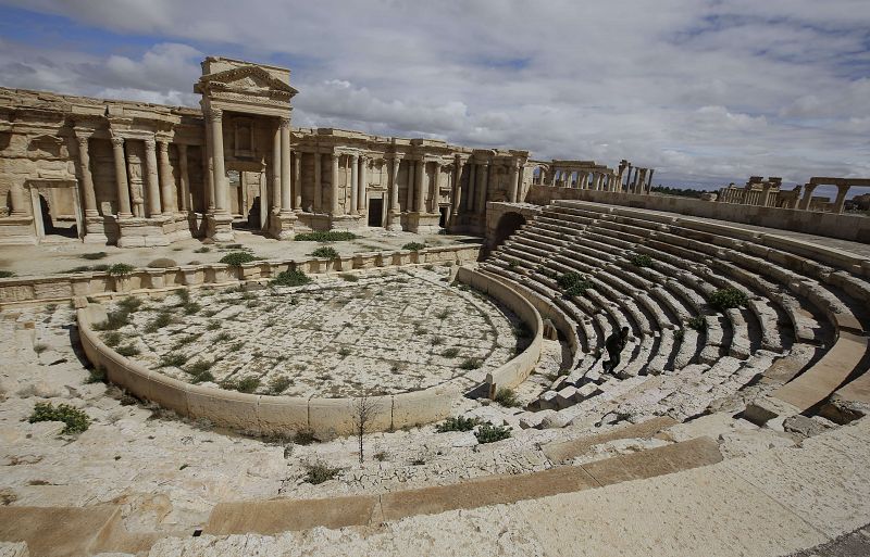 El teatro romano de Palmira fue construído en el siglo II d.C y tenía capacidad para 4.000 personas.