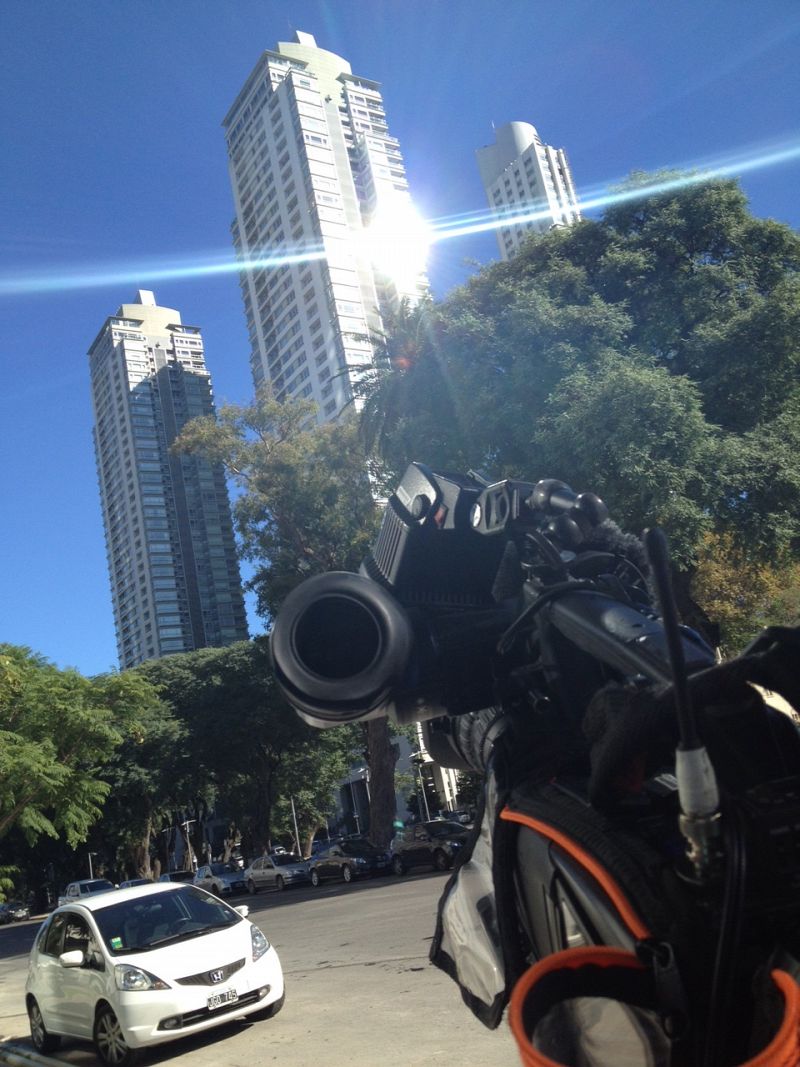 Rodando las torres Le Parc, donde vivía Nisman