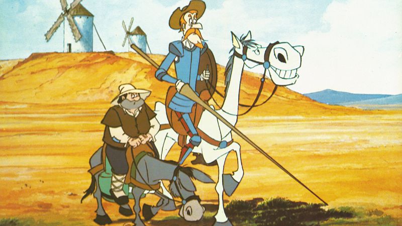 Don Quijote y Sancho, de la serie de Televisión Española de 1979