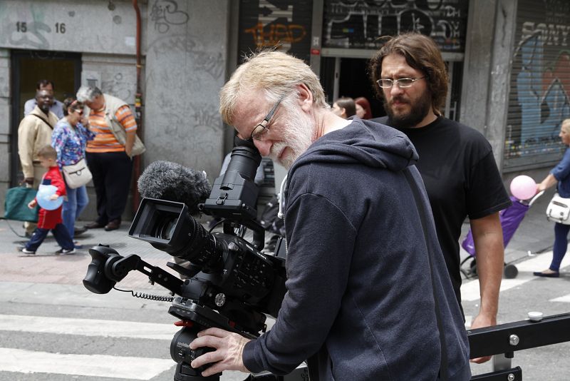 Grabación de un reportaje sobre el Rastro de Madrid con cámara 4K